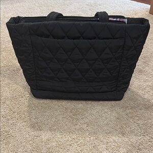 Black Quilted Tote Bag